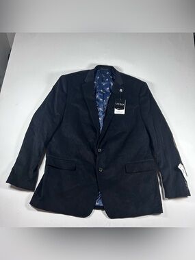 Lauren Ralph Lauren Sport Coat Jacket 48L Dogs Elbow Patch Corduroy Black NEW